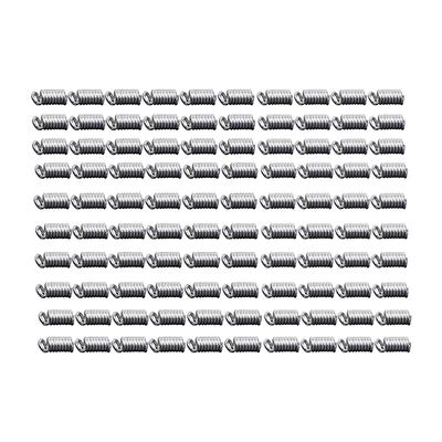 100 pezzi gioielli fai da te chiusura a molla con cappuccio terminale che rende la ricerca bianca