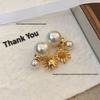 Di Jia D Sunflower Pearl Tassel Stud Earrings - Women's Sweet Cool Style Fashion Jewelry