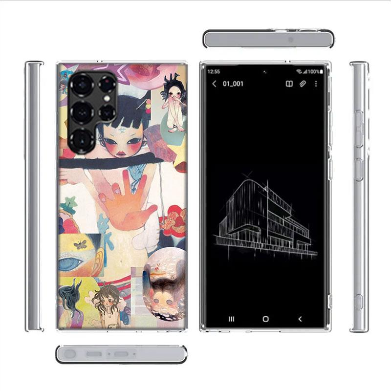 Aya Takano Paintings Cases Phone Case for Samsung Galaxy S26 Ultra S25 Edge S24 S23 FE S21 Plus S20 S22 S10 Cover TPU Capa Shell