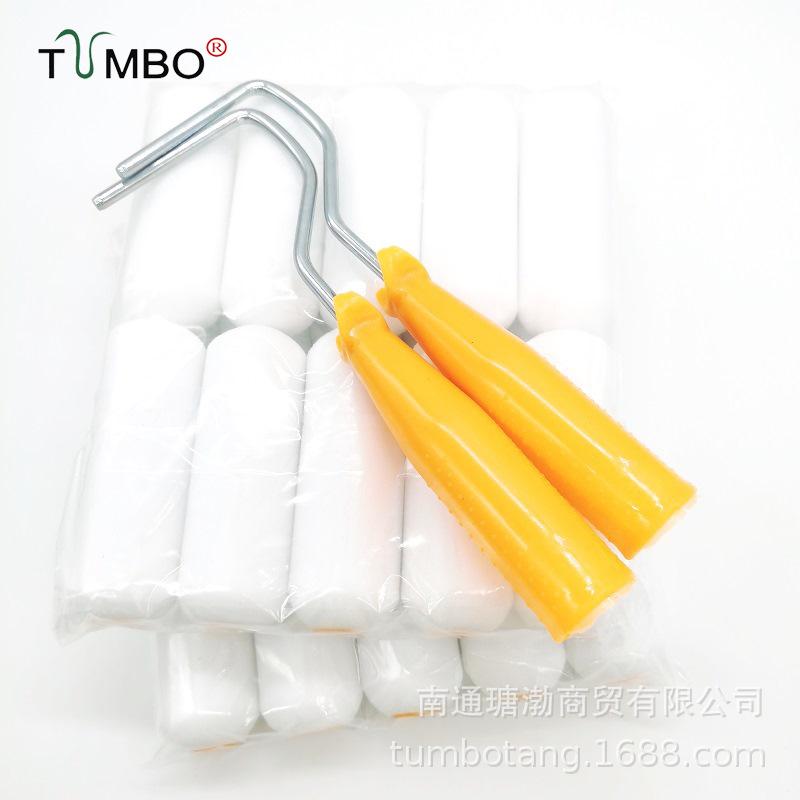 Sponge Roller Brush Set: 2-inch, 3-inch, 4-inch, 6-inch, 9-inch High-Density Paint Tool 2-inch PP Hook Handle 1pc