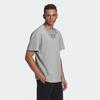 Adidas Drop Shoulder Sleeve T Shirt Men's Gray HE4365