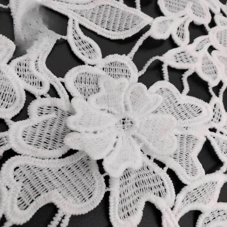 Water-soluble lace full of accessories, milk silk embroidery fabric, hollow embroidery fabric, three-dimensional appliqué