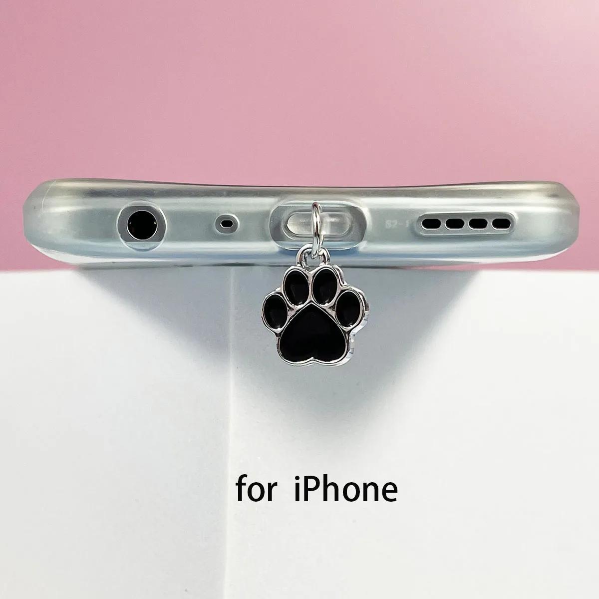 

1 шт. Кавайный мультяшный пылезащитный колпачок в виде кошачьей лапки для телефона, модный женский, для девочки, шарм в виде кошачьей лапки, милые аксессуары для телефона