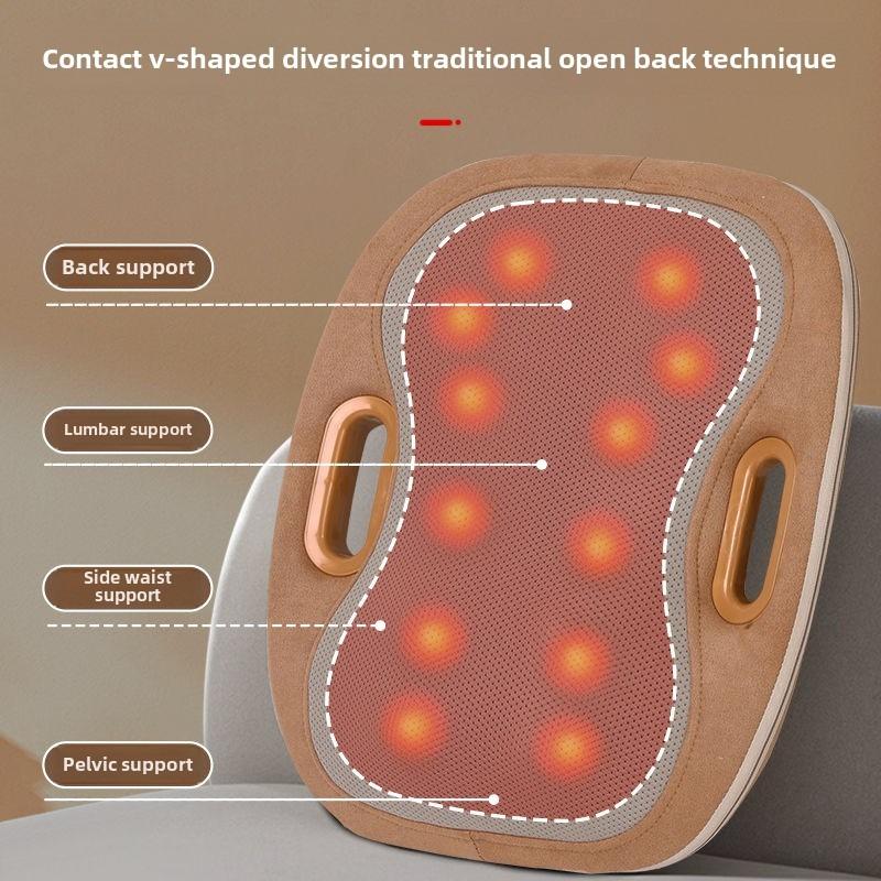 JAIYORL 12 Heads Massage Cushion, Shiatsu Back Massage with Heat, Portable Massager, Chair Massager for Office Relaxation, Gifts