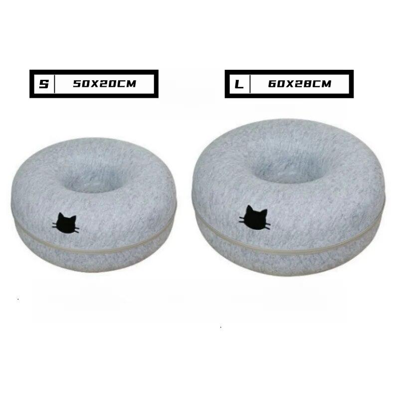 Pet Donut Felt Kočičí hnízdo Zábavná interaktivní hračka Tunel Spojovací dvouvrstvá kompozitní konstrukce Univerzální design s výřezem na kočičí hlavu