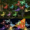 6 LED Solar Butterfly Lights Waterproof Garden Solar Lights Landscape LED Butterfly Lights  Pathway