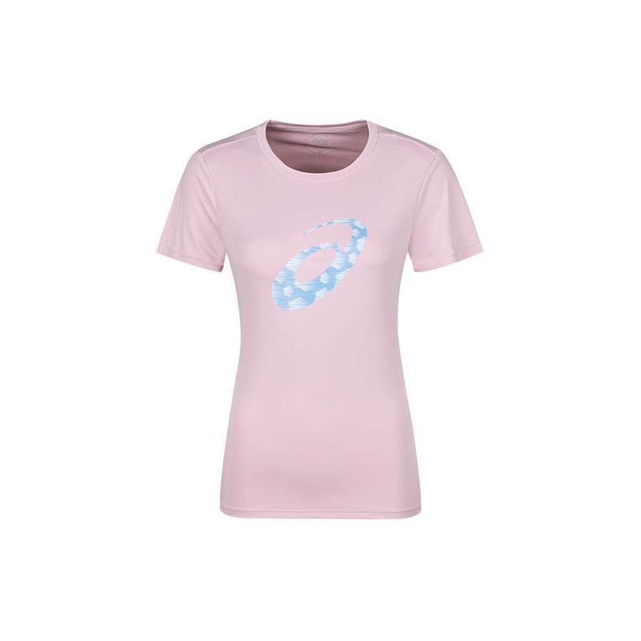 

Спортивная футболка с коротким рукавом с принтом Asics, женские топы, розовые 2012C426-700