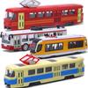 4Pcs Car Toys, Bus Train Model Toys, Car Toys, Inertia Car, Door Opening, Bus Toys, Education Toys, Desktop Decoration for Children 4-6 Years Old