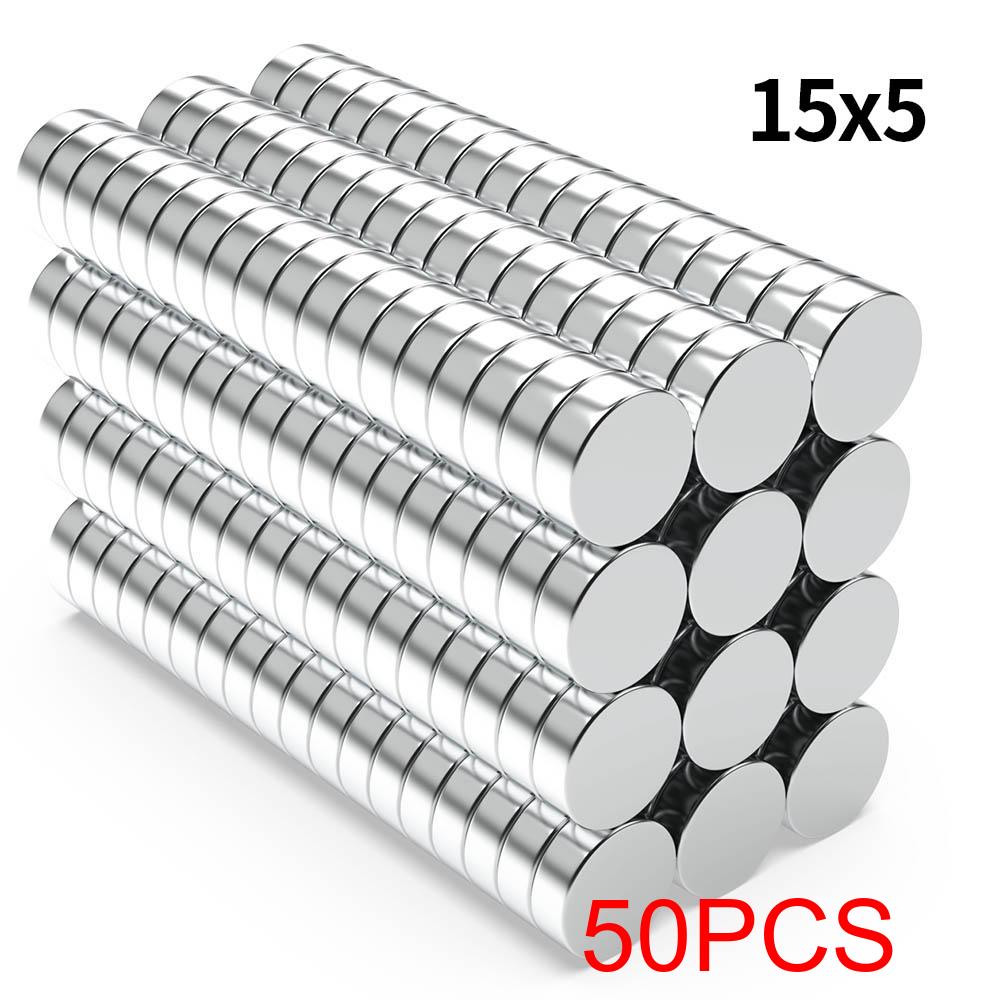 Super Strong Neodymium Magnet N35 NdfeB Permanent Magnetic imanes Round Powerful Magnets Refrigerator 15x1 15x2 15x3 15x4 15x5