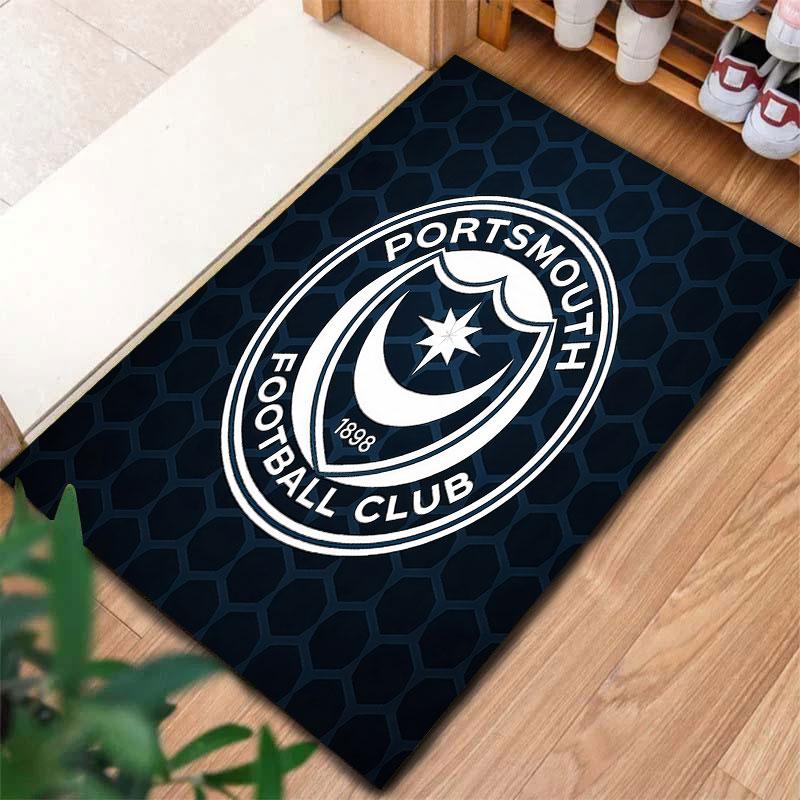 Portsmouth Football Club Carpet Rug for Living Room Bedroom Home Sofa Decoration,Kids Play Non-slip Floor Mat