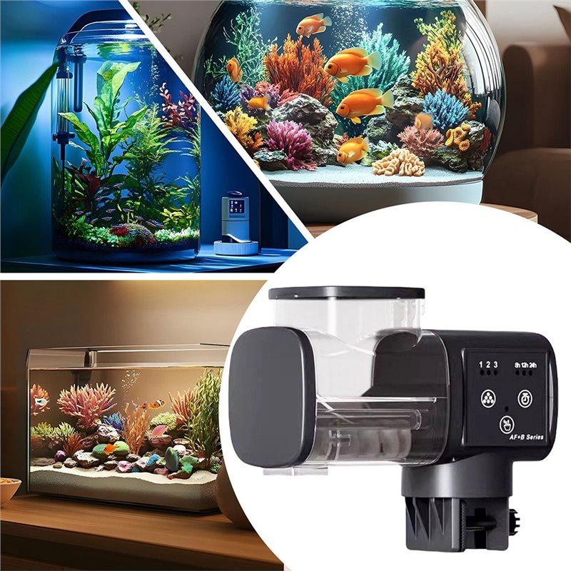Automatic For Fish Tank Feeder Smart Rechargeable Design Waterproof Precise Portion Control For Fish Turtles Vegetable Pond