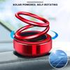 Solar Energy Double Ring Aroma Diffuser Solar Powered Car Air Freshener  Rotating Suspension Car Decoration Accessories with Aroma Tablet