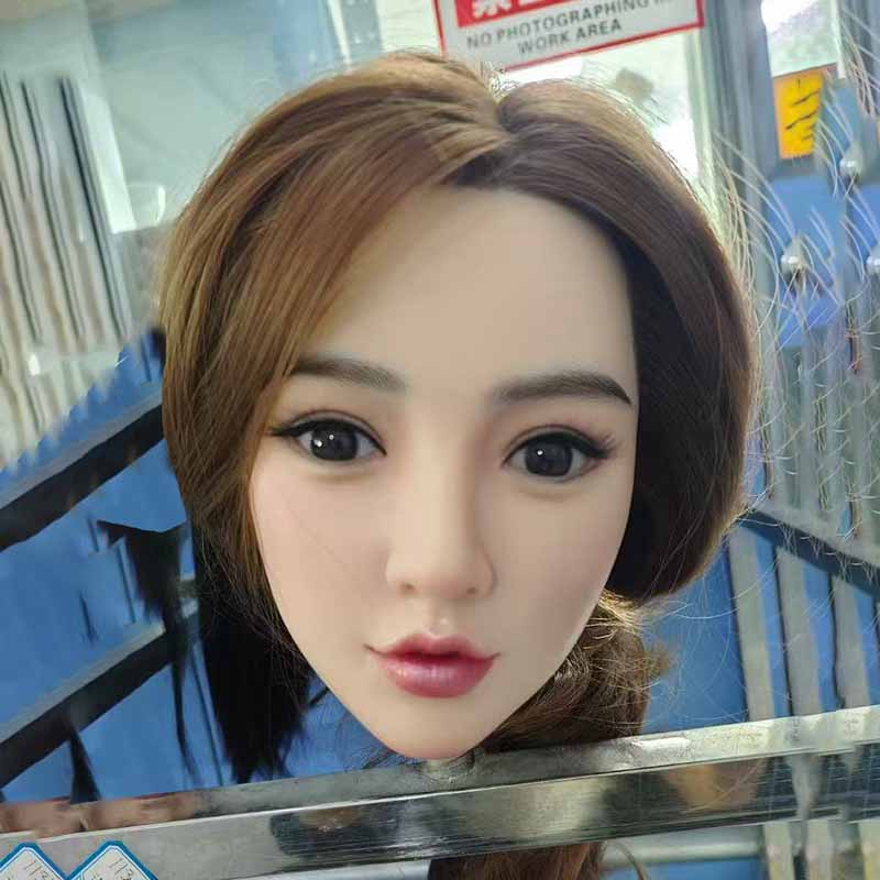 Ultra-realistic Silicone Hand-implanted Hair Semi-permanent Makeup Oral Sex  Head (detachable) Suitable for 135-172cm Sex Love Doll Accessory