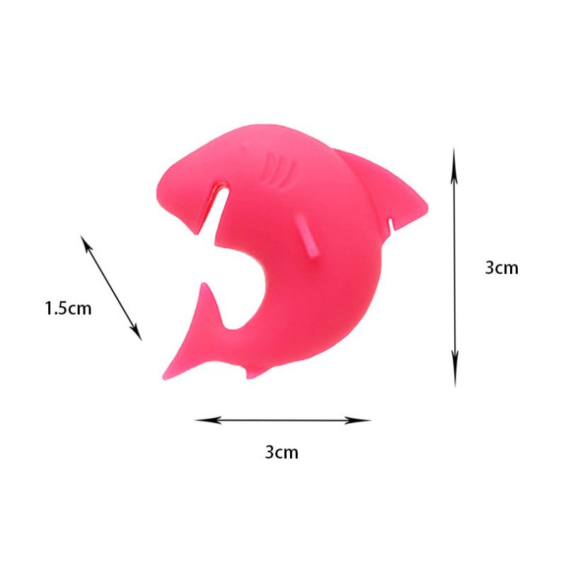 Creative Silicone Shark Cup Recognizer Cute Shark Animal Wine Glass Marker