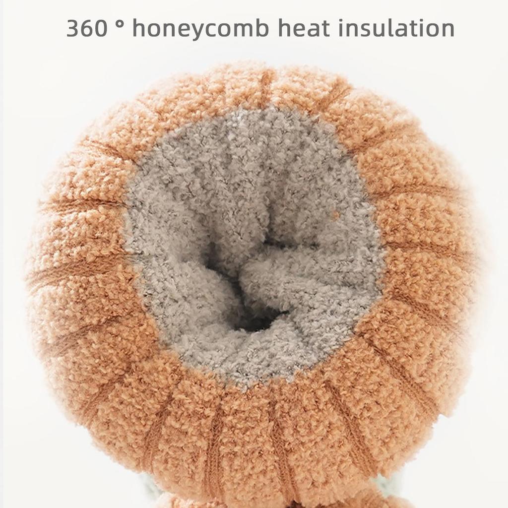 3 Paar Korallenvlies Babysocken Winter Warm Mittelhohe Socken für Säugling Kleinkind Patchwork Lockere Mündung Lange Socken