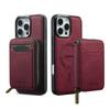 2 In 1 Detachable Magnetic Zipper Card Solt Wallet Leather Case For iPhone 17 Pro Max 16  Plus 15 14 13 12 11 Purse Bag Cover
