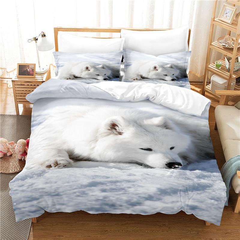 Cute Dog  Bedding Set Duvet Cover Set 3D Bedding Digital Printing Bed Linen Queen Size Bedding Set Fashion Design