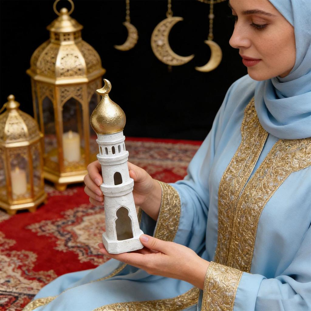 Statue Castle Tower Sculpture Table Ornaments Castle Sculpture For Shelf For Living Room Bedroom Study Nursery Bedside Display
