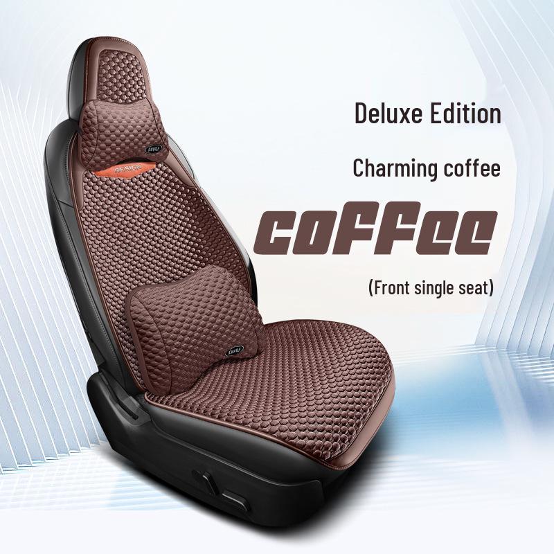 Universal Four-Season Car Seat Cushion: New Energy One-Piece Saddle Cover with Half-Wrap Design
