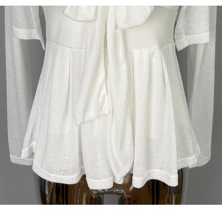 Ensemble deux pièces pour femme Dongdaemun Coréen - Haut à bretelles nœud & Cardigan - Amincissant, Sexy, Désir Pur