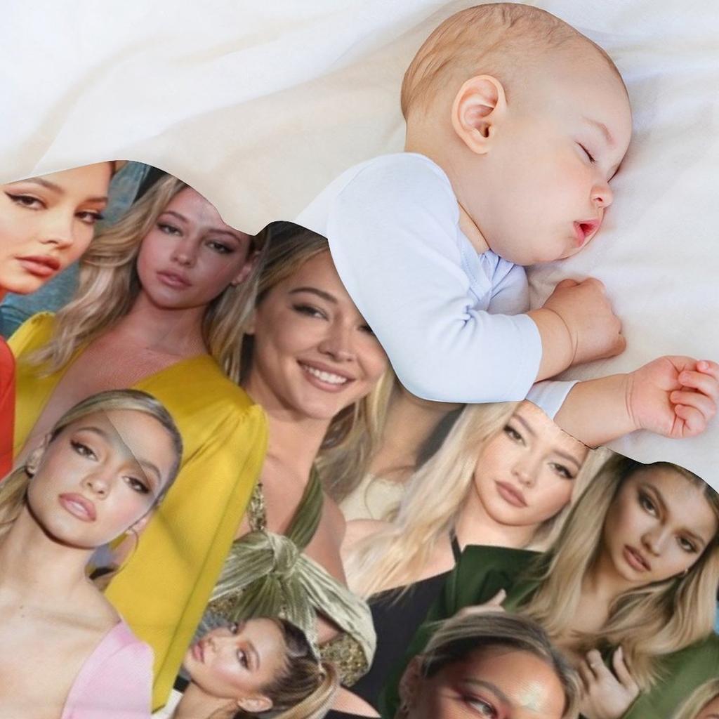Madelyn Cline Super Fine Beautiful Actress Aesthetic Collage - 1 Throw Blanket Stain Resistant Cozy Warm Blanket