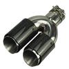 76mm Carbon Fiber Stainless Steel Dual Exhaust Tailpipe for BMW 3 Series