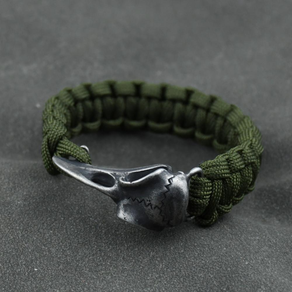 Roestvrij Staal Viking Odin Raaf Schedel Armband Mannen Vrouwen Gotisch Diy Valkut Teiwaz Kralen Wicca Sieraden Accessoires