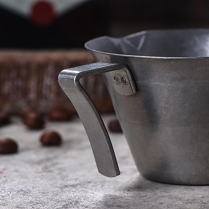 1Pc 100Ml Espresso Measuring Cup With Handle Stainless Steel Coffee Shot Coffee Pouring Cup Home Kitchen Measuring Accessories