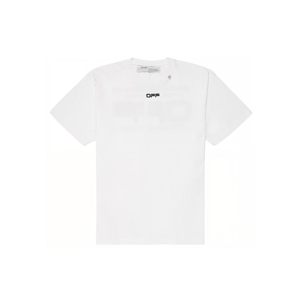 OFF WHITE Oversized Fit Wavy Line T Shirt OMAA038R201850040110