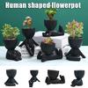 Mini-Family Flowerpot 1/5pcs Human Being Shape Ceramic Mini Desktop Pot for Succulents