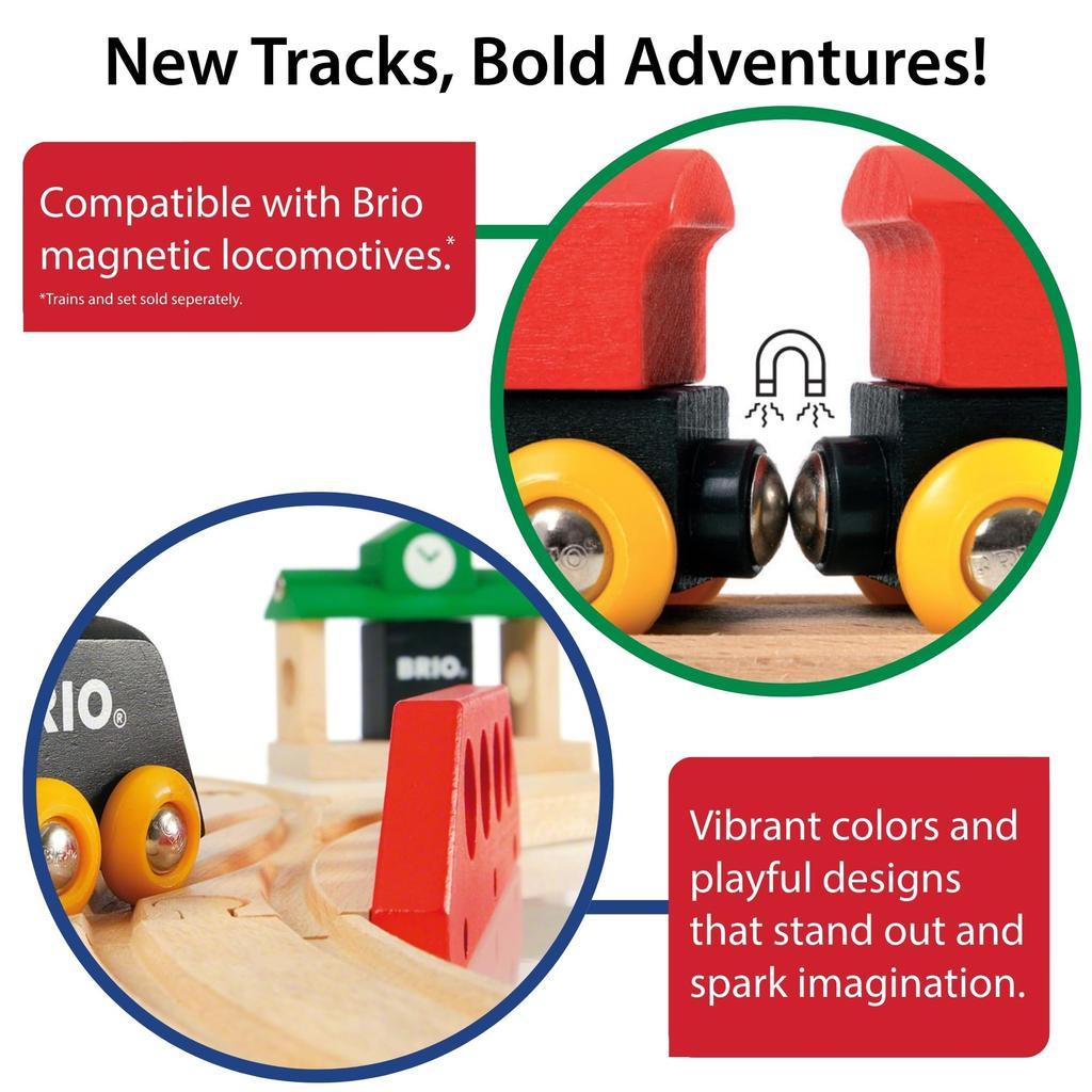 BRIO 50-Piece Add-On Rail Set 33772