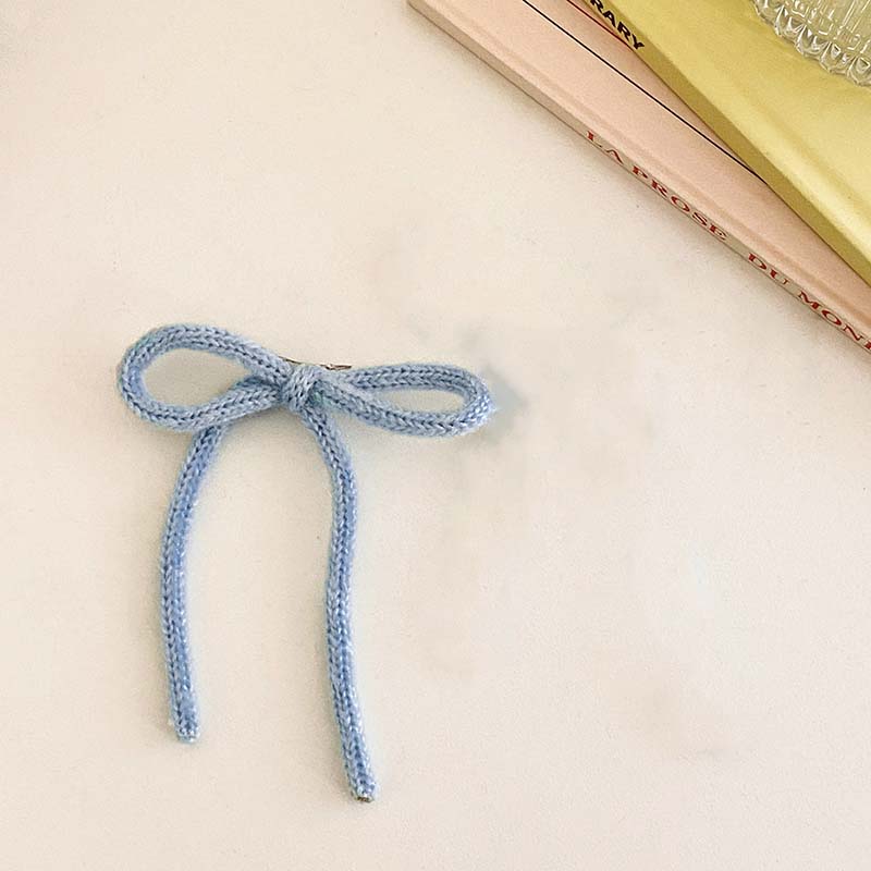 

Корейский милый красный вязаный ленточный бант заколка для волос для женщин девочек конфетного цвета заколка для челки головной убор украшение аксессуары для волос