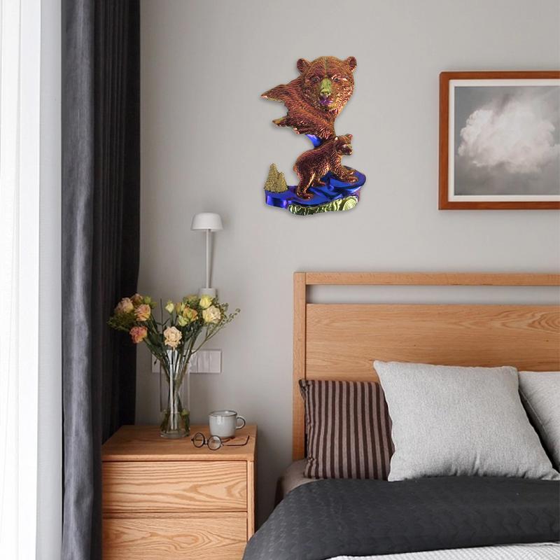 3D Animal Silicone Mold Epoxy Resin Molds Animal 3D Silicone Mold Lively Handmade Reusable Wall Decor Brown Bear Casting Molds