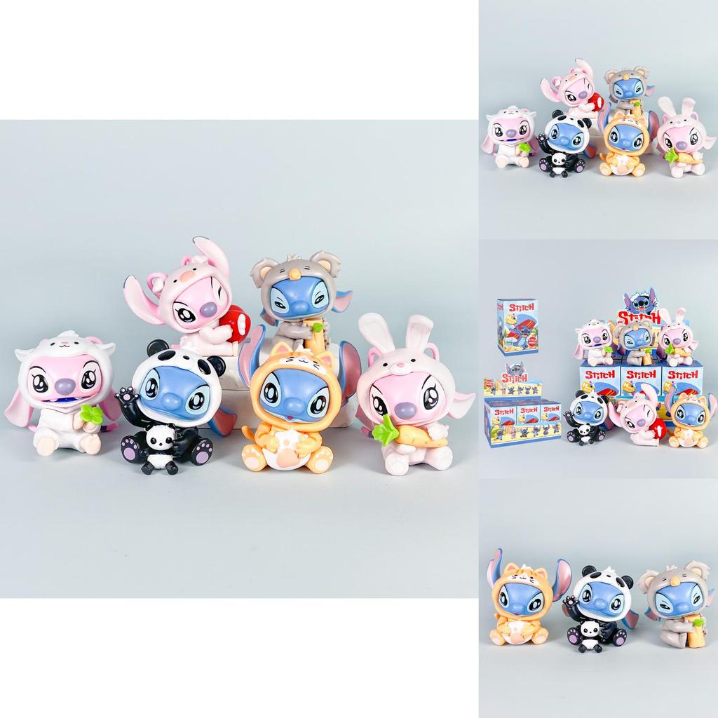 Stitch And Angel Rabbit Panda Tiger Cat Koala Pig Animal Series Model For Kids And Fans