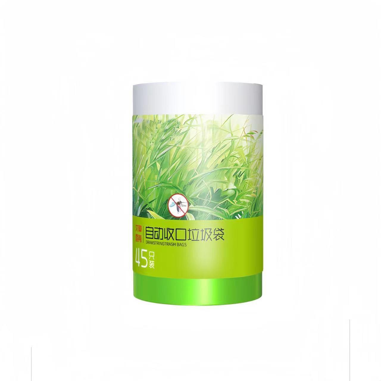

150 шт. Пакеты для мусора на завязках без разрывов, кухонные, для ванной комнаты, для хранения, пакет для уборки мусора, пакет для мусора из полыни, против комаров и запаха 45x50cm&100pcs