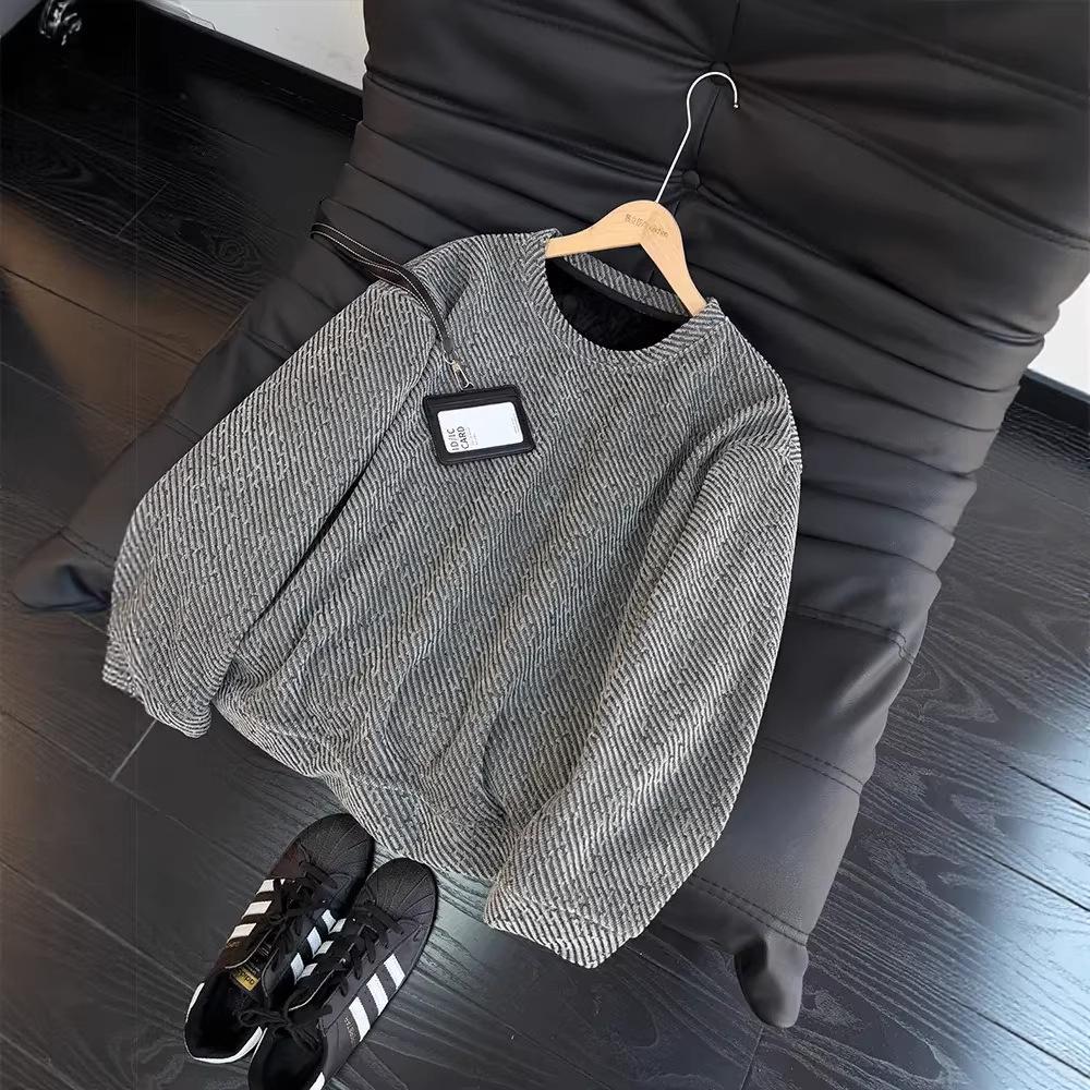 Men's 2026 Zebra Print Velvet-Lined Heavyweight Hoodie: Full Sky Stars, Round Neck, American Style, Autumn/Winter.