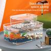 High Quality Transparent Fish Tank Square Plastic Goldfish Tank With Lid Aquariums Table Decoration