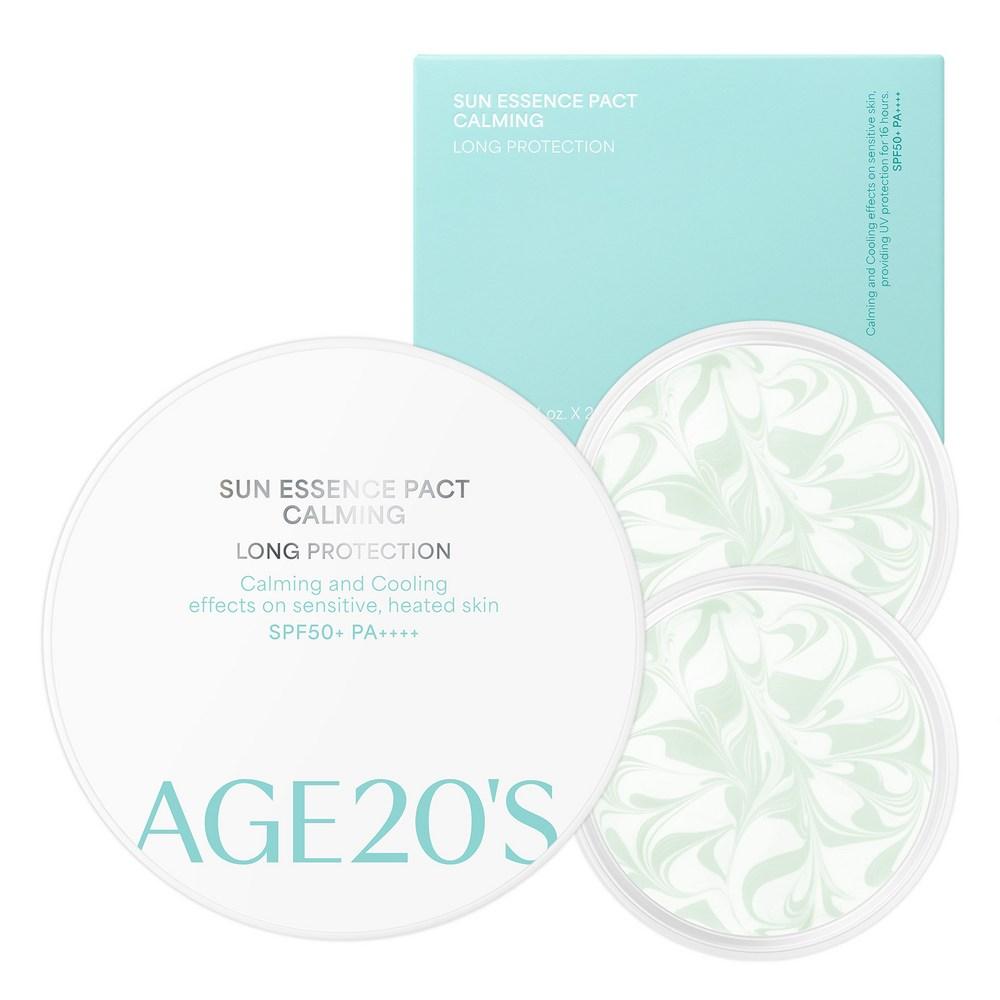 AGE20S 24 AGE20S Sun Essence Pact Успокаивающая длительная защита Mini 7 г SPF50+ PA++++ Органический веганский сертификат 394626, 1 шт.