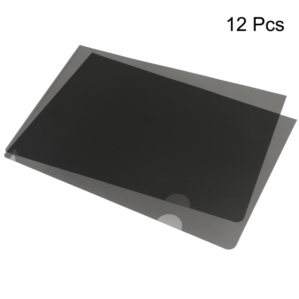 12/24Pcs L Type Folders A4 Plastic File Project Pockets File Folder Clear Paper Document Jacket Sleeve School Office Supplies
