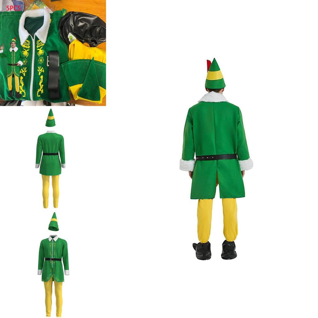 Authentic Men's Elf Cosplay Outfit For Halloween And Christmas