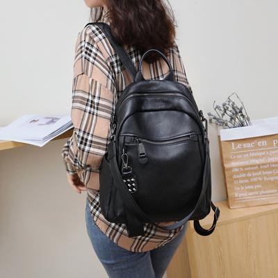 Rucksack Damen Leder Damentasche Modetrend Schultasche Rucksack