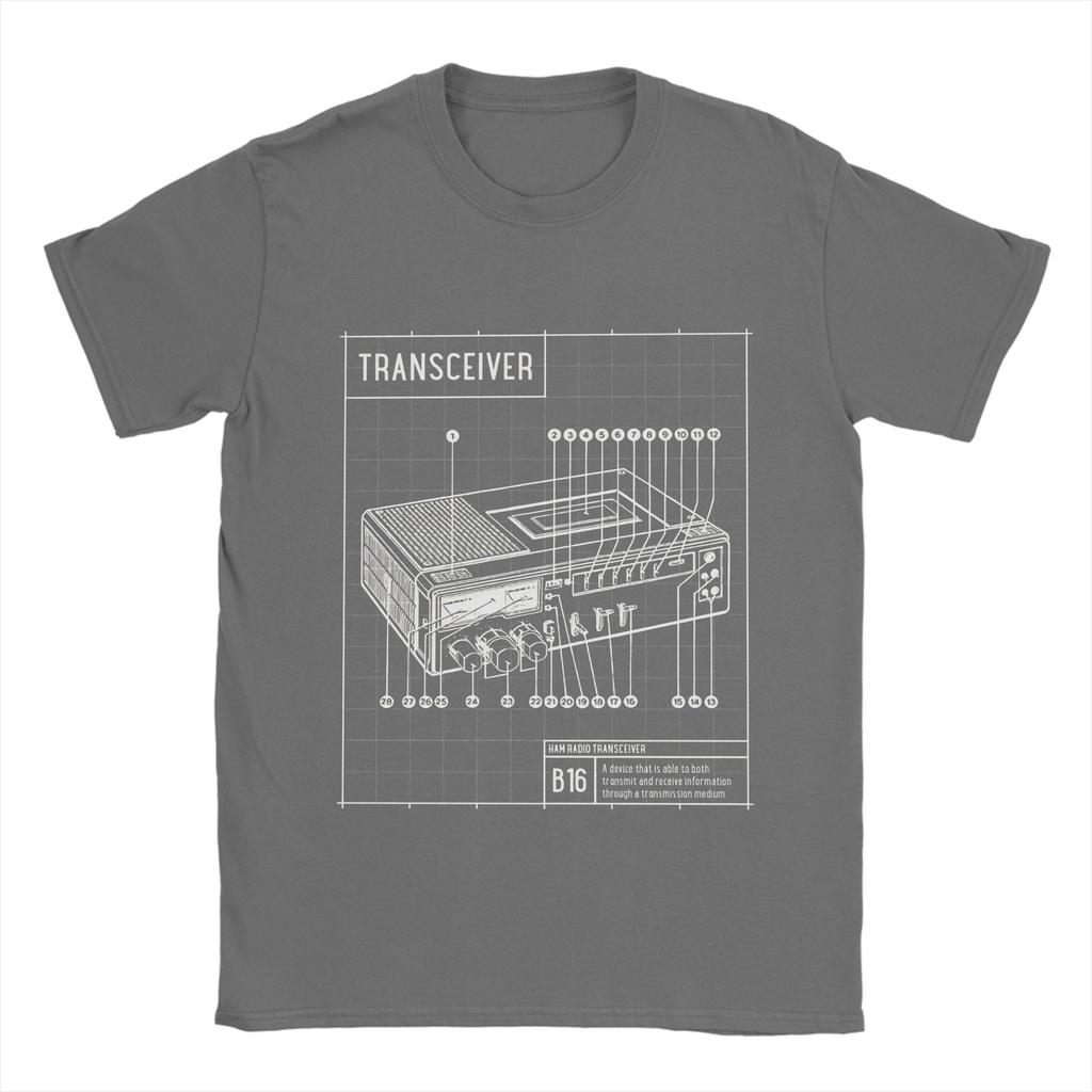 Vintage Ham Radio Pánské tričko Čistá bavlna Humorná trička Kulatý výstřih Krátký rukáv Oblečení Nápad na dárek