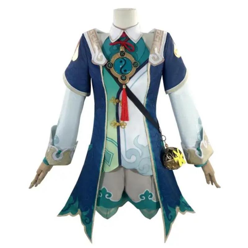 

Huohuo Косплей Костюм Парик Игра Honkai: Звездное платье, униформа, шляпа призрака лисы, хвост, обувь, наряд, Сяньчжоу Луофу, Хэллоуин, карнавал XXXL бежевый