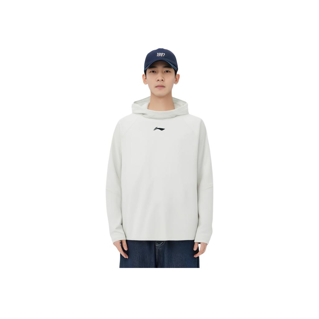 Li Ning CBA Series Professional Basketball Solid Color Hooded Comfortable Breathable Sports Hoodie Men Hoodies Light-Gray AAEU003-3