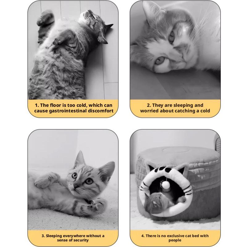 Pet Litter Pet Supplies Thickened Large Dog Cushion Moisture-proof and Warm Dog Litter Round Small Dog and Cat Litter