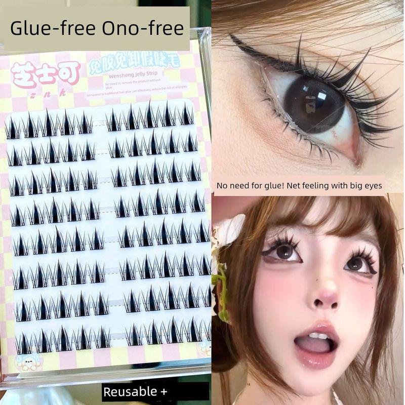 

Glue-Free! Barbie Xiao Hare Fake Eyelashes Thick Photogenic Doll Sense Cartoon Mom Student Nature Segment Free of Unloading No Glue Needed! Little Bunny 101112 mm