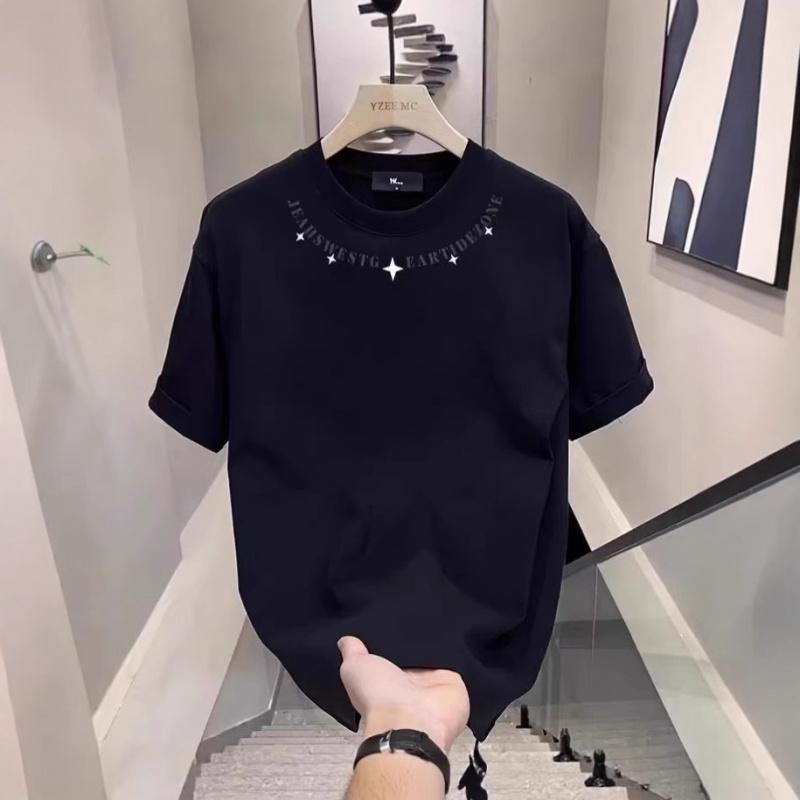 Men's Short-Sleeve Summer New Casual Printed Cotton T-Shirt Top