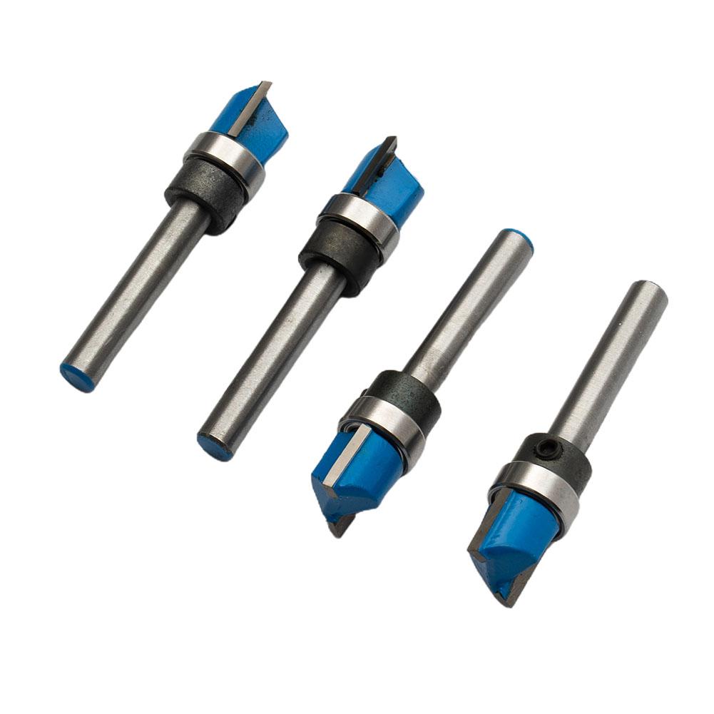 Freza din carbură pentru prelucrarea lemnului 14 inch Șablon pentru scobire Freză de finisare la nivel cu capacitate precisă de tăiere în adâncime și utilizare ușoară