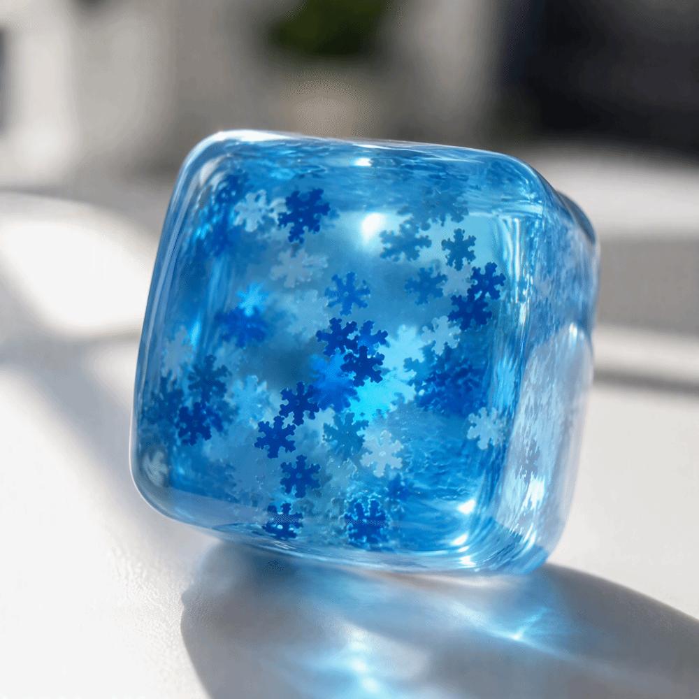 Slow Rising Ice Cube Squishy Toy Snowflake Squeezable Toys Sensory Fidget Toy Holiday Gift