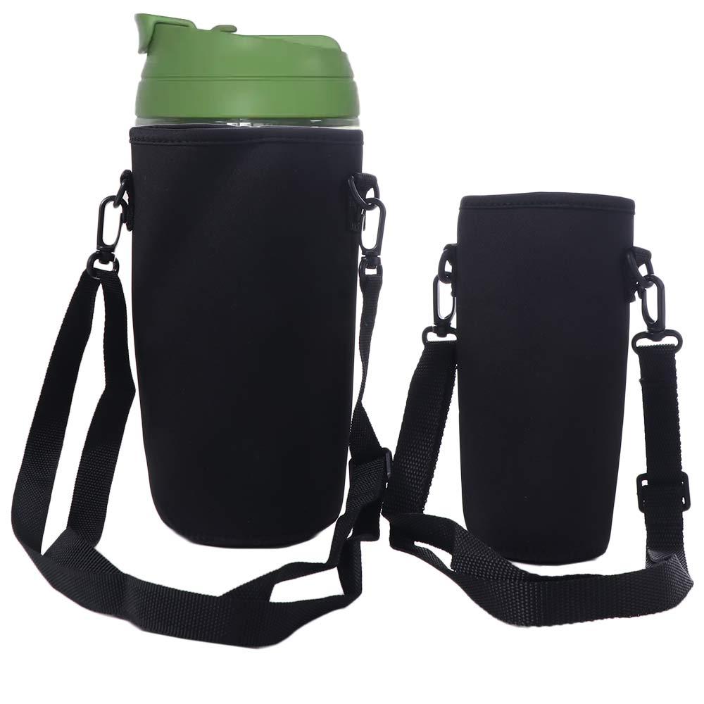 Black Sport Cup Covers Bag 18/36/64oz Water Bottle Carrier Mug Bottle Case Water Bottle